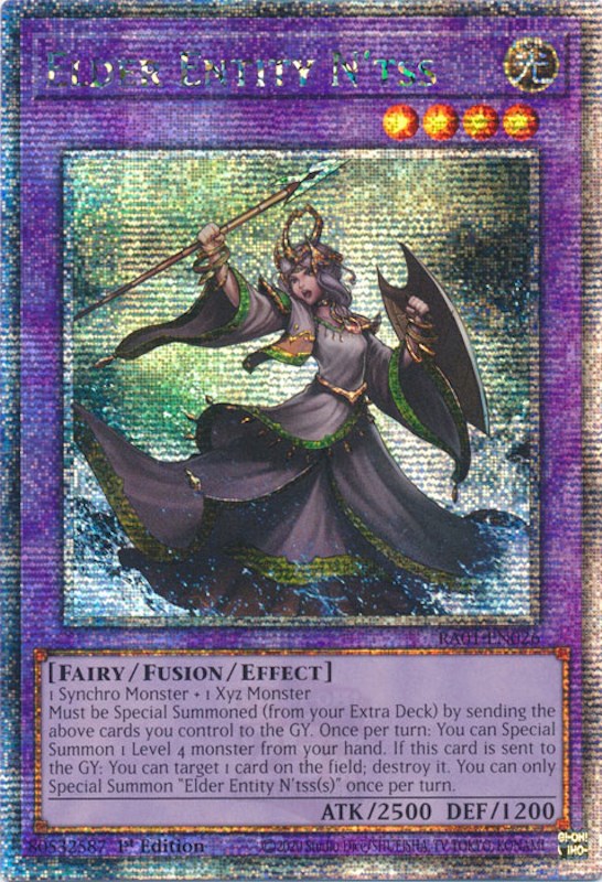 Elder Entity N'tss [RA01-EN026] Quarter Century Secret Rare | Dragon's Lair Comics and Fantasy Houston TX