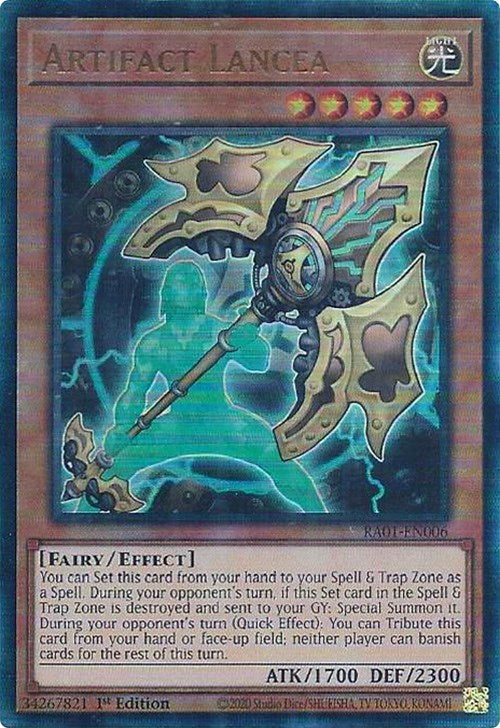 Artifact Lancea [RA01-EN006] Prismatic Ultimate Rare | Dragon's Lair Comics and Fantasy Houston TX