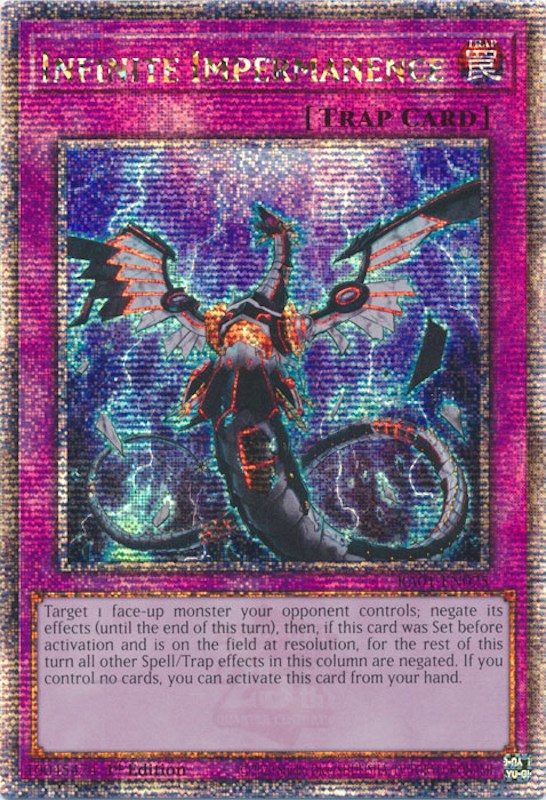 Infinite Impermanence [RA01-EN075] Quarter Century Secret Rare | Dragon's Lair Comics and Fantasy Houston TX