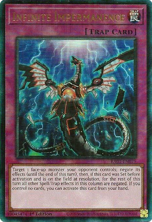 Infinite Impermanence [RA01-EN075] Prismatic Ultimate Rare | Dragon's Lair Comics and Fantasy Houston TX