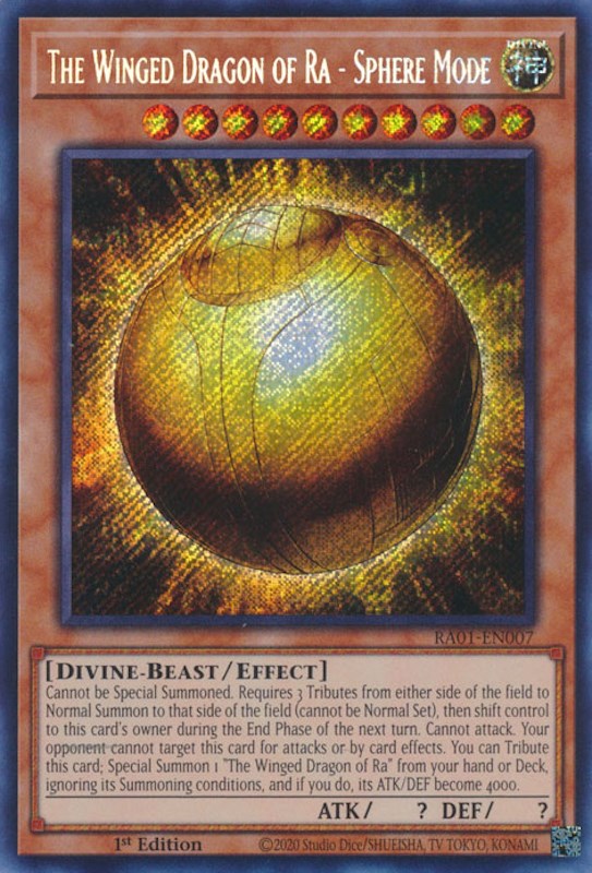 The Winged Dragon of Ra - Sphere Mode [RA01-EN007] Secret Rare | Dragon's Lair Comics and Fantasy Houston TX