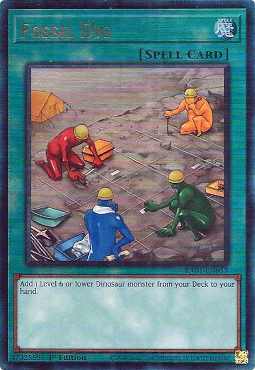 Fossil Dig [RA01-EN053] Prismatic Ultimate Rare | Dragon's Lair Comics and Fantasy Houston TX