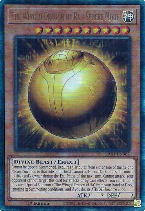 The Winged Dragon of Ra - Sphere Mode [RA01-EN007] Prismatic Ultimate Rare | Dragon's Lair Comics and Fantasy Houston TX