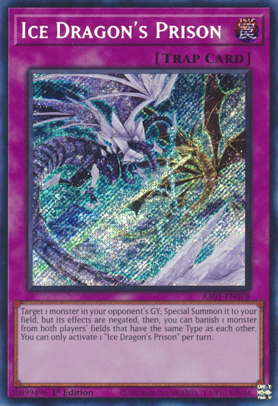 Ice Dragon's Prison [RA01-EN078] Secret Rare | Dragon's Lair Comics and Fantasy Houston TX