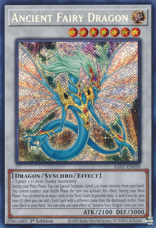 Ancient Fairy Dragon [RA01-EN030] Secret Rare | Dragon's Lair Comics and Fantasy Houston TX