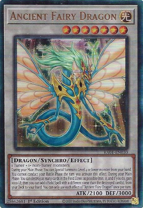 Ancient Fairy Dragon [RA01-EN030] Prismatic Ultimate Rare | Dragon's Lair Comics and Fantasy Houston TX