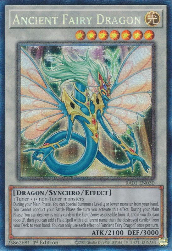 Ancient Fairy Dragon [RA01-EN030] Prismatic Collector's Rare | Dragon's Lair Comics and Fantasy Houston TX