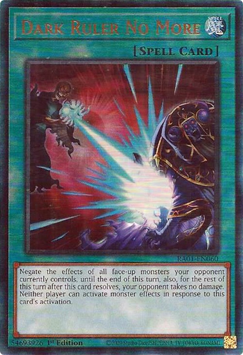 Dark Ruler No More [RA01-EN060] Prismatic Ultimate Rare | Dragon's Lair Comics and Fantasy Houston TX