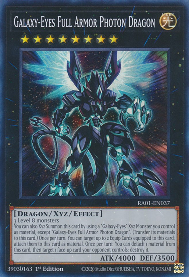 Galaxy-Eyes Full Armor Photon Dragon [RA01-EN037] Super Rare | Dragon's Lair Comics and Fantasy Houston TX