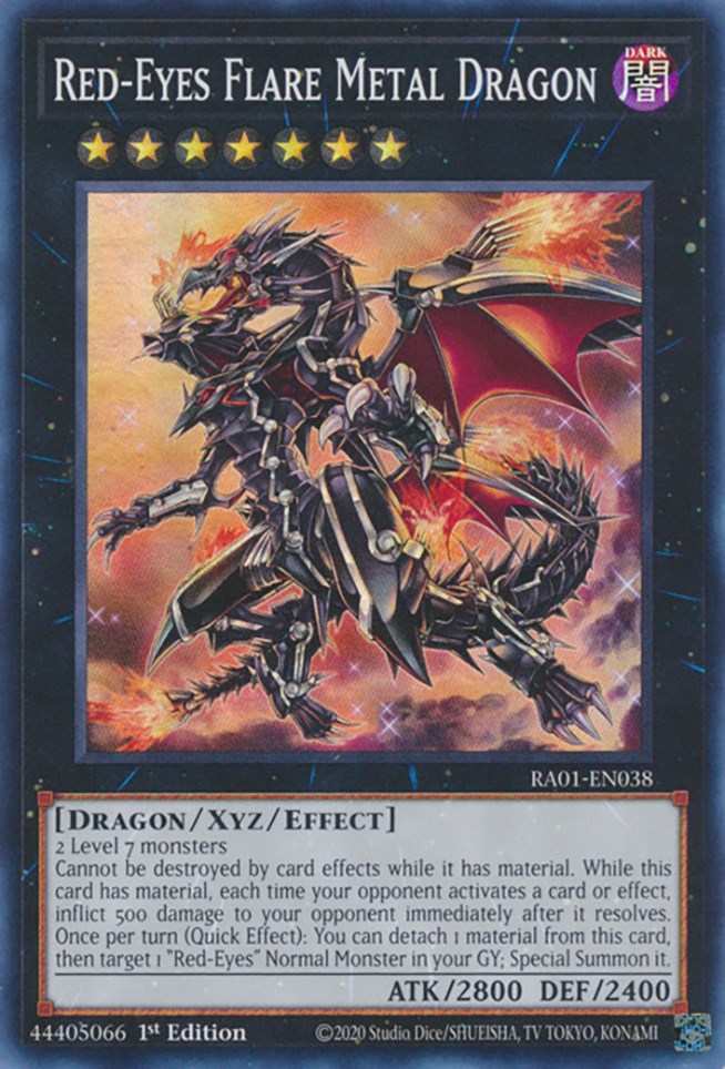 Red-Eyes Flare Metal Dragon [RA01-EN038] Super Rare | Dragon's Lair Comics and Fantasy Houston TX