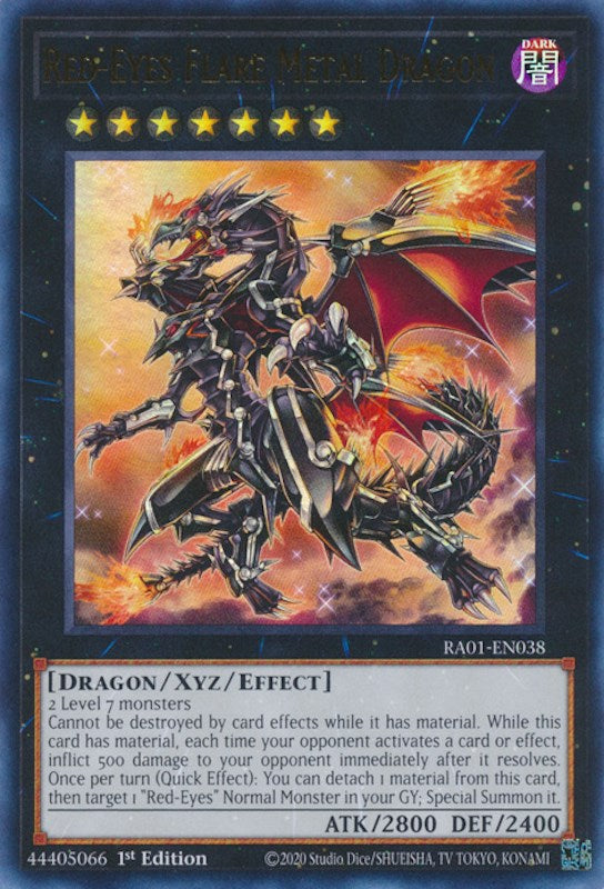 Red-Eyes Flare Metal Dragon [RA01-EN038] Ultra Rare | Dragon's Lair Comics and Fantasy Houston TX