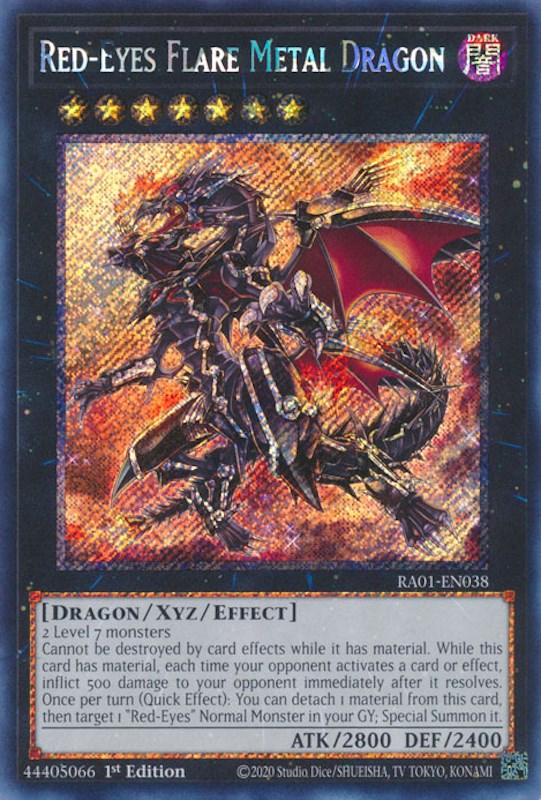 Red-Eyes Flare Metal Dragon [RA01-EN038] Platinum Secret Rare | Dragon's Lair Comics and Fantasy Houston TX