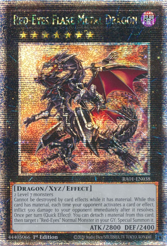 Red-Eyes Flare Metal Dragon [RA01-EN038] Quarter Century Secret Rare | Dragon's Lair Comics and Fantasy Houston TX