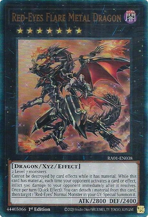 Red-Eyes Flare Metal Dragon [RA01-EN038] Prismatic Ultimate Rare | Dragon's Lair Comics and Fantasy Houston TX