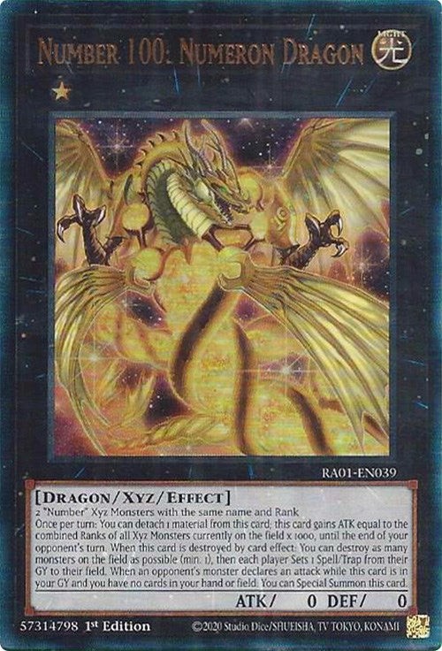 Number 100: Numeron Dragon [RA01-EN039] Prismatic Ultimate Rare | Dragon's Lair Comics and Fantasy Houston TX