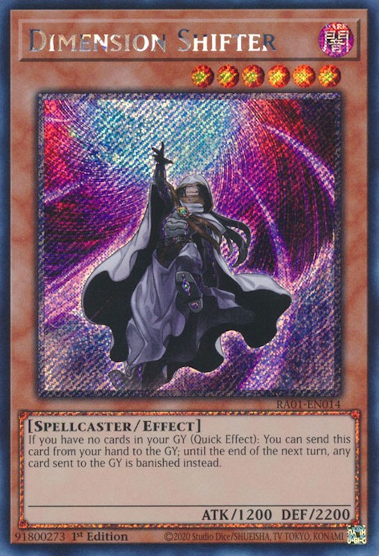 Dimension Shifter [RA01-EN014] Platinum Secret Rare | Dragon's Lair Comics and Fantasy Houston TX