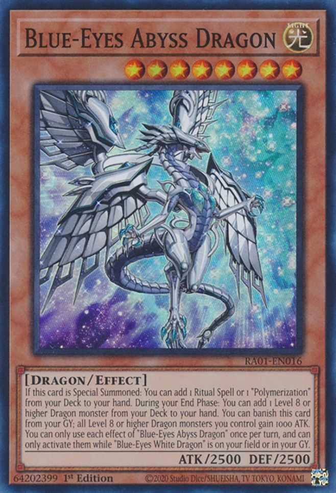 Blue-Eyes Abyss Dragon [RA01-EN016] Super Rare | Dragon's Lair Comics and Fantasy Houston TX