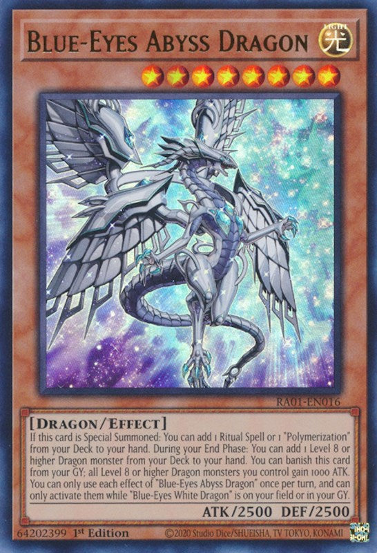 Blue-Eyes Abyss Dragon [RA01-EN016] Ultra Rare | Dragon's Lair Comics and Fantasy Houston TX