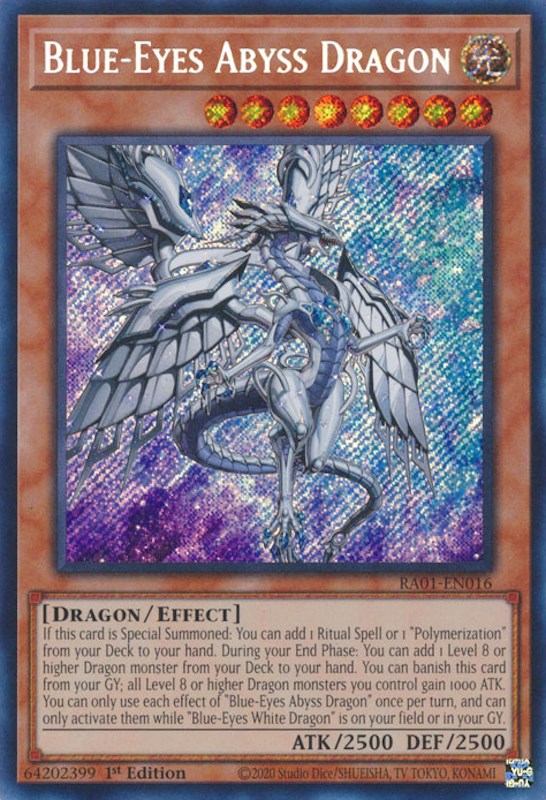 Blue-Eyes Abyss Dragon [RA01-EN016] Secret Rare | Dragon's Lair Comics and Fantasy Houston TX