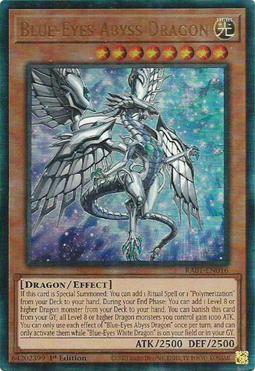 Blue-Eyes Abyss Dragon [RA01-EN016] Prismatic Ultimate Rare | Dragon's Lair Comics and Fantasy Houston TX