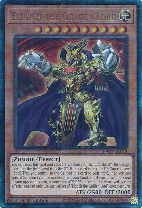 Eldlich the Golden Lord [RA01-EN019] Prismatic Ultimate Rare | Dragon's Lair Comics and Fantasy Houston TX