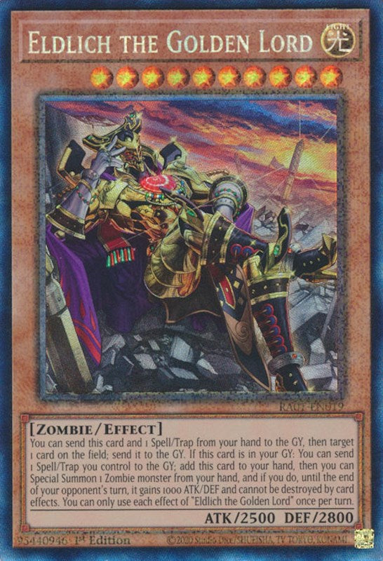 Eldlich the Golden Lord (Alternate Art) [RA01-EN019] Prismatic Collector's Rare | Dragon's Lair Comics and Fantasy Houston TX