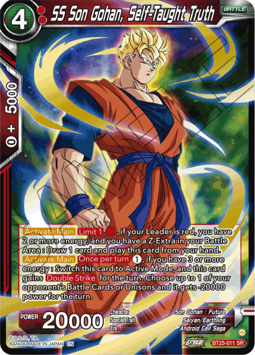 SS Son Gohan, Self-Taught Truth (BT23-011) [Perfect Combination] | Dragon's Lair Comics and Fantasy Houston TX