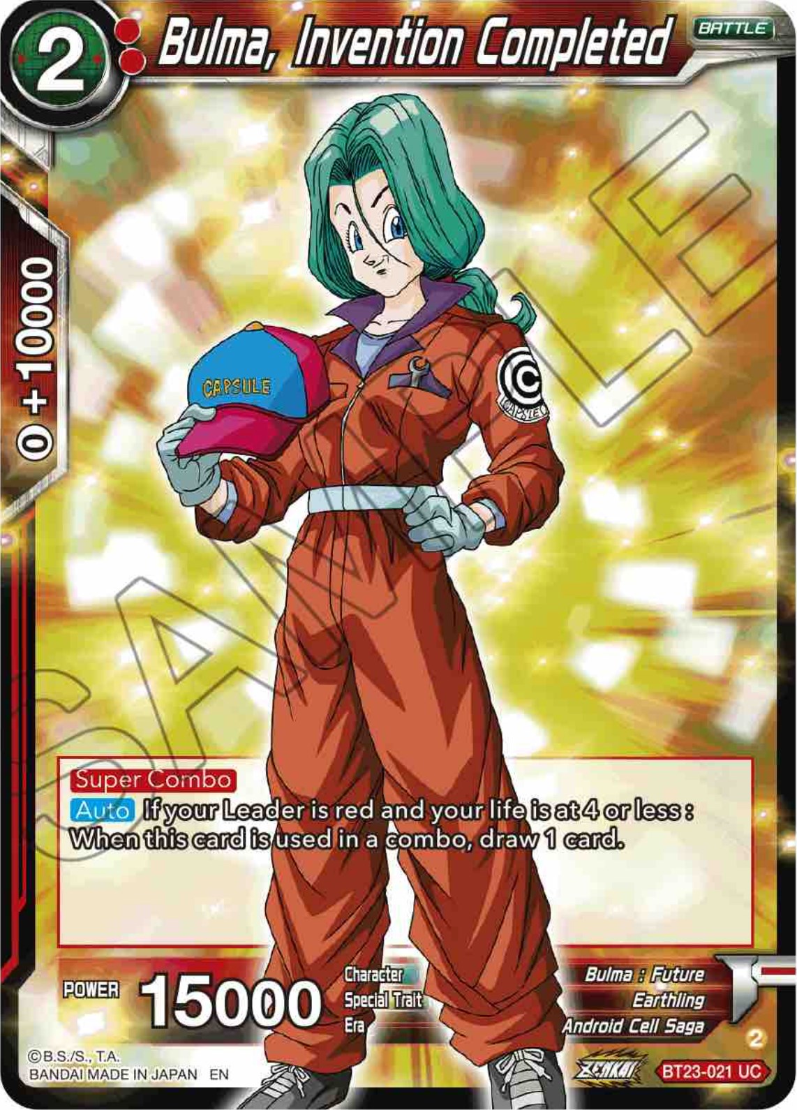 Bulma, Invention Completed (BT23-021) [Perfect Combination] | Dragon's Lair Comics and Fantasy Houston TX