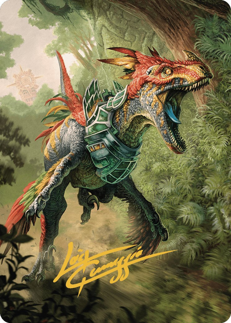 Dinosaur Token Art Card (Gold-Stamped Signature) [The Lost Caverns of Ixalan Art Series] | Dragon's Lair Comics and Fantasy Houston TX