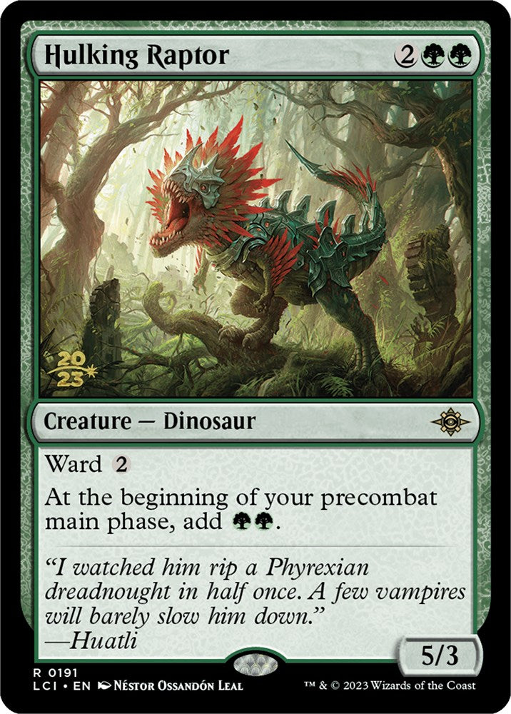 Hulking Raptor [The Lost Caverns of Ixalan Prerelease Cards] | Dragon's Lair Comics and Fantasy Houston TX