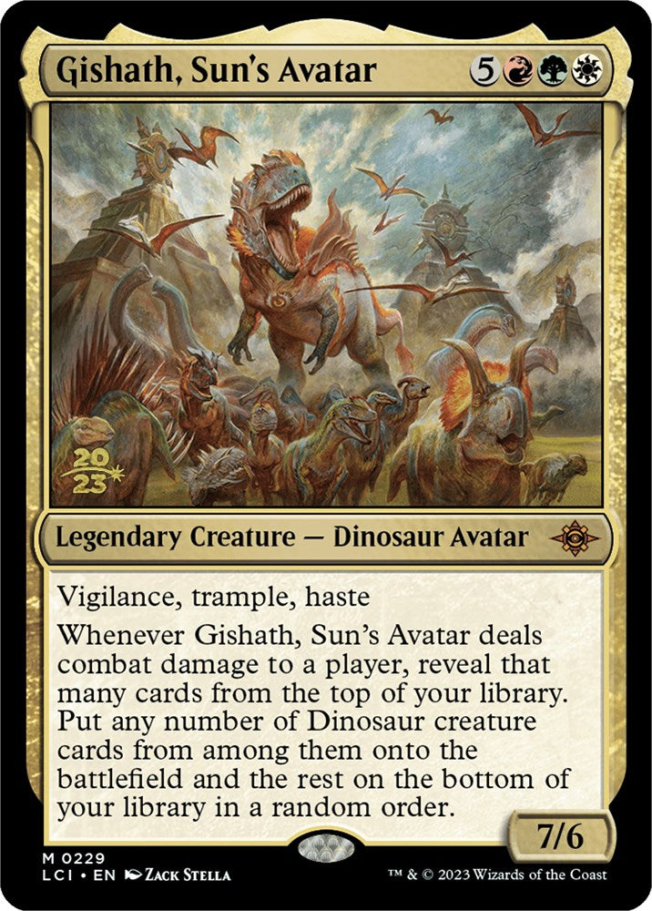 Gishath, Sun's Avatar (LCI) [The Lost Caverns of Ixalan Prerelease Cards] | Dragon's Lair Comics and Fantasy Houston TX