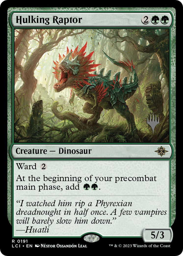 Hulking Raptor (Promo Pack) [The Lost Caverns of Ixalan Promos] | Dragon's Lair Comics and Fantasy Houston TX