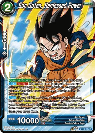 Son Goten, Harnessed Power (BT16-029) [Realm of the Gods] | Dragon's Lair Comics and Fantasy Houston TX