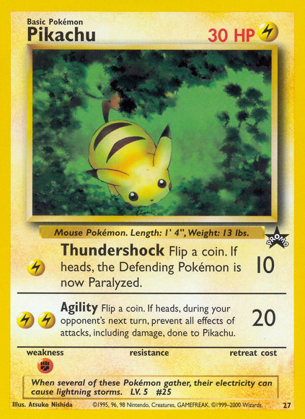 Pikachu (27) [Wizards of the Coast: Black Star Promos] | Dragon's Lair Comics and Fantasy Houston TX