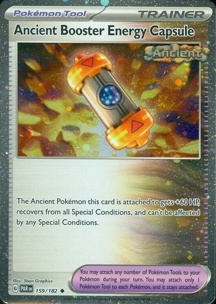 Ancient Booster Energy Capsule (159/182) (Cosmos Holo) [Scarlet & Violet: Paradox Rift] | Dragon's Lair Comics and Fantasy Houston TX