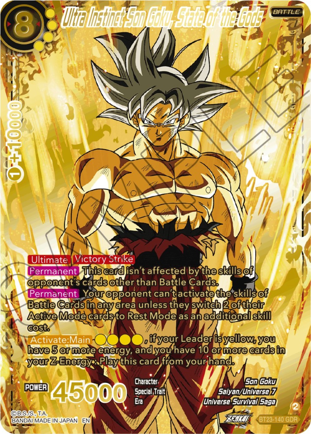 Ultra Instinct Son Goku, State of the Gods (GDR) (BT23-140) [Perfect Combination] | Dragon's Lair Comics and Fantasy Houston TX