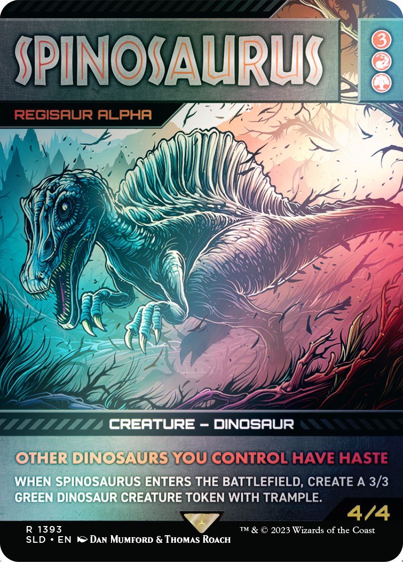 Spinosaurus - Regisaur Alpha (Rainbow Foil) [Secret Lair Drop Series] | Dragon's Lair Comics and Fantasy Houston TX