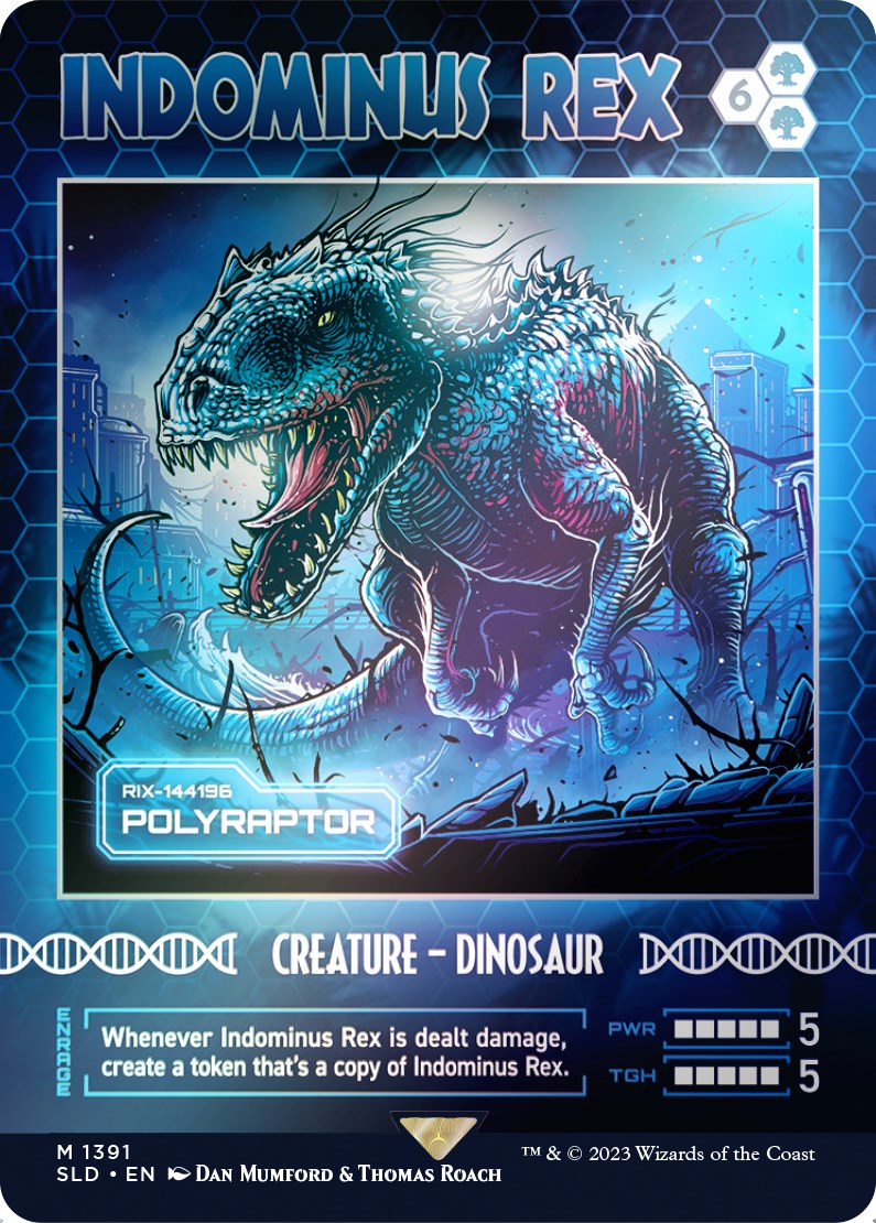 Indominus Rex - Polyraptor (Rainbow Foil) [Secret Lair Drop Series] | Dragon's Lair Comics and Fantasy Houston TX