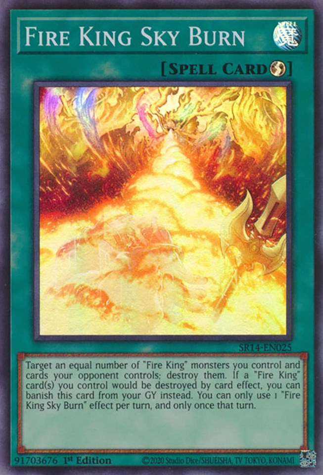 Fire King Sky Burn [SR14-EN025] Super Rare | Dragon's Lair Comics and Fantasy Houston TX