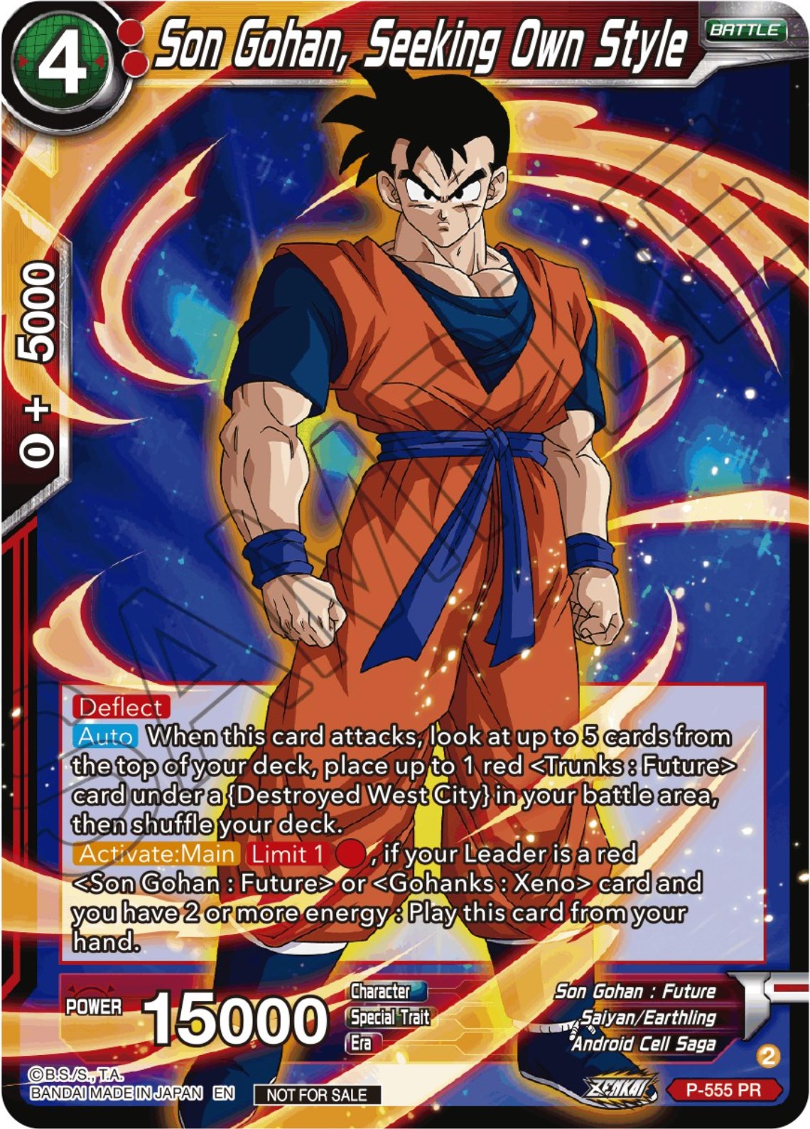 Son Gohan, Seeking Own Style (Zenkai Series Tournament Pack Vol.6) (P-555) [Tournament Promotion Cards] | Dragon's Lair Comics and Fantasy Houston TX