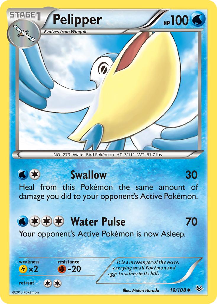 Pelipper (19/108) [XY: Roaring Skies] | Dragon's Lair Comics and Fantasy Houston TX