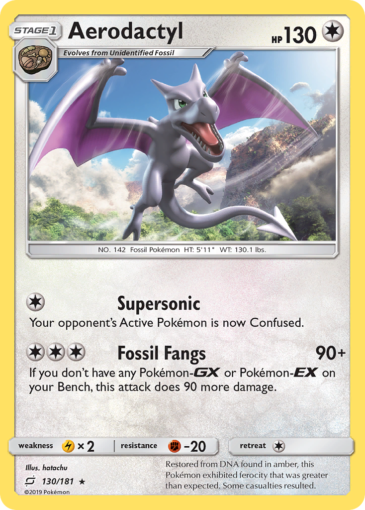 Aerodactyl (130/181) [Sun & Moon: Team Up] | Dragon's Lair Comics and Fantasy Houston TX