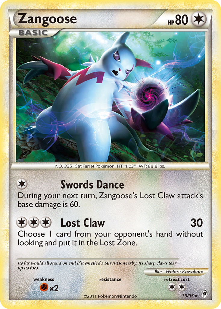 Zangoose (39/95) [HeartGold & SoulSilver: Call of Legends] | Dragon's Lair Comics and Fantasy Houston TX