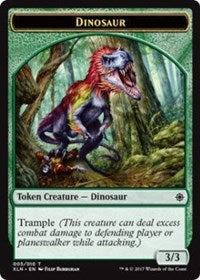 Dinosaur // Treasure (009) Double-Sided Token [Ixalan Tokens] | Dragon's Lair Comics and Fantasy Houston TX