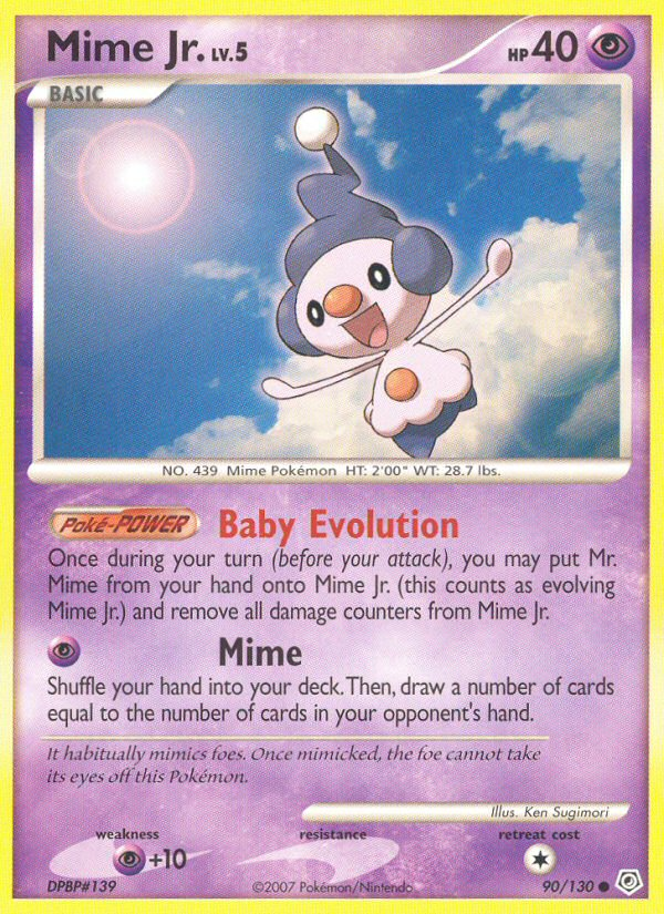 Mime Jr. (90/130) [Diamond & Pearl: Base Set] | Dragon's Lair Comics and Fantasy Houston TX