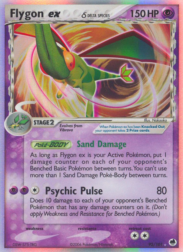 Flygon ex (92/101) (Delta Species) [EX: Dragon Frontiers] | Dragon's Lair Comics and Fantasy Houston TX