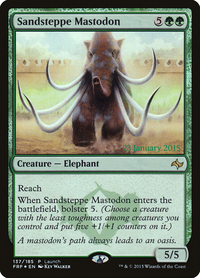 Sandsteppe Mastodon (Launch) [Fate Reforged Prerelease Promos] | Dragon's Lair Comics and Fantasy Houston TX