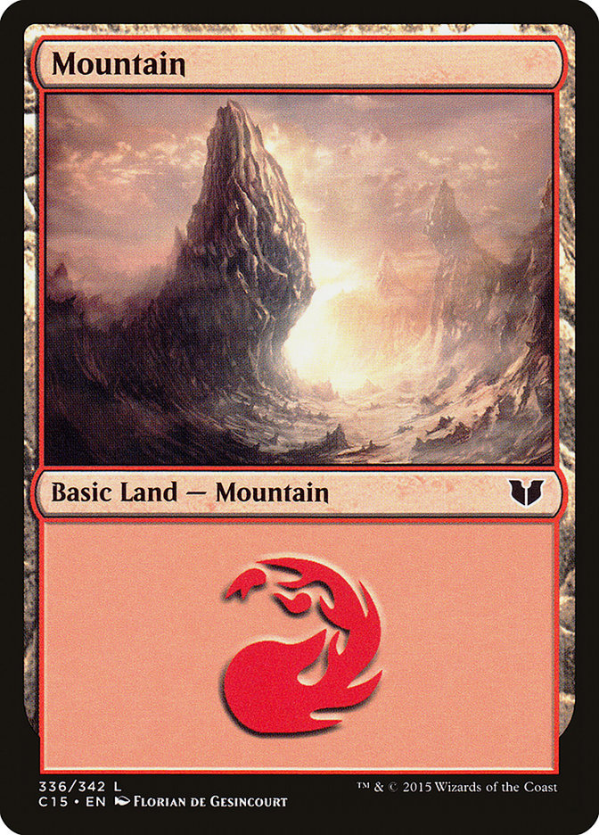 Mountain (336) [Commander 2015] | Dragon's Lair Comics and Fantasy Houston TX