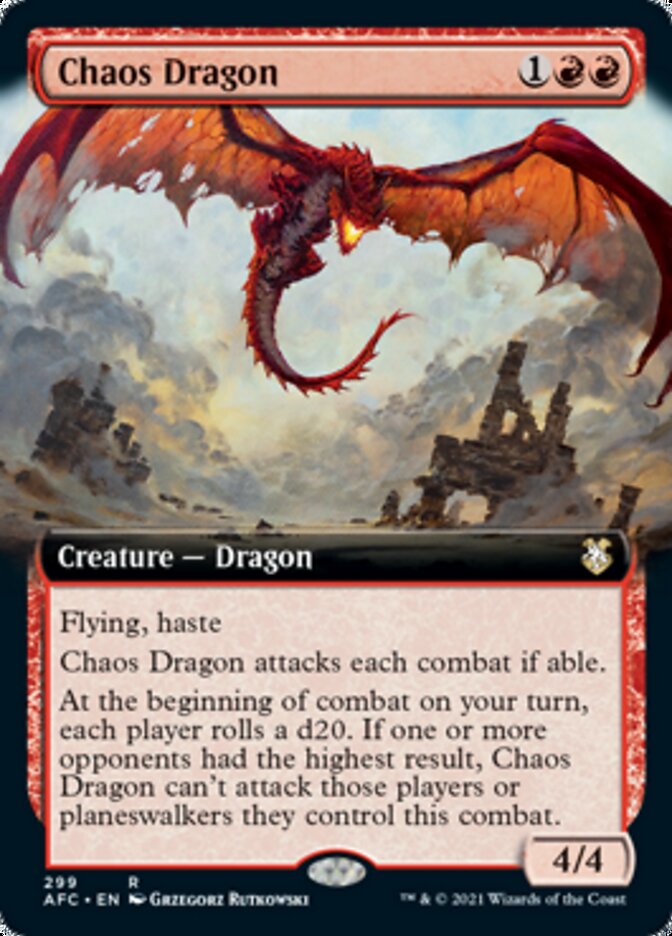 Chaos Dragon (Extended Art) [Dungeons & Dragons: Adventures in the Forgotten Realms Commander] | Dragon's Lair Comics and Fantasy Houston TX