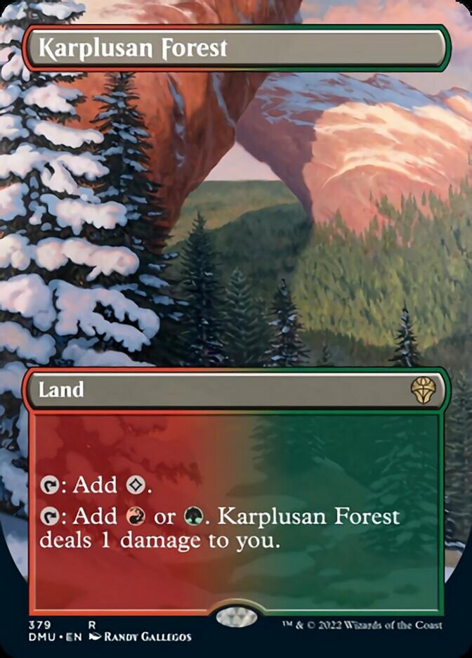 Karplusan Forest (Borderless Alternate Art) [Dominaria United] | Dragon's Lair Comics and Fantasy Houston TX